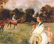 Edmund Charles Tarbell Schooling the Horses, USA oil painting artist